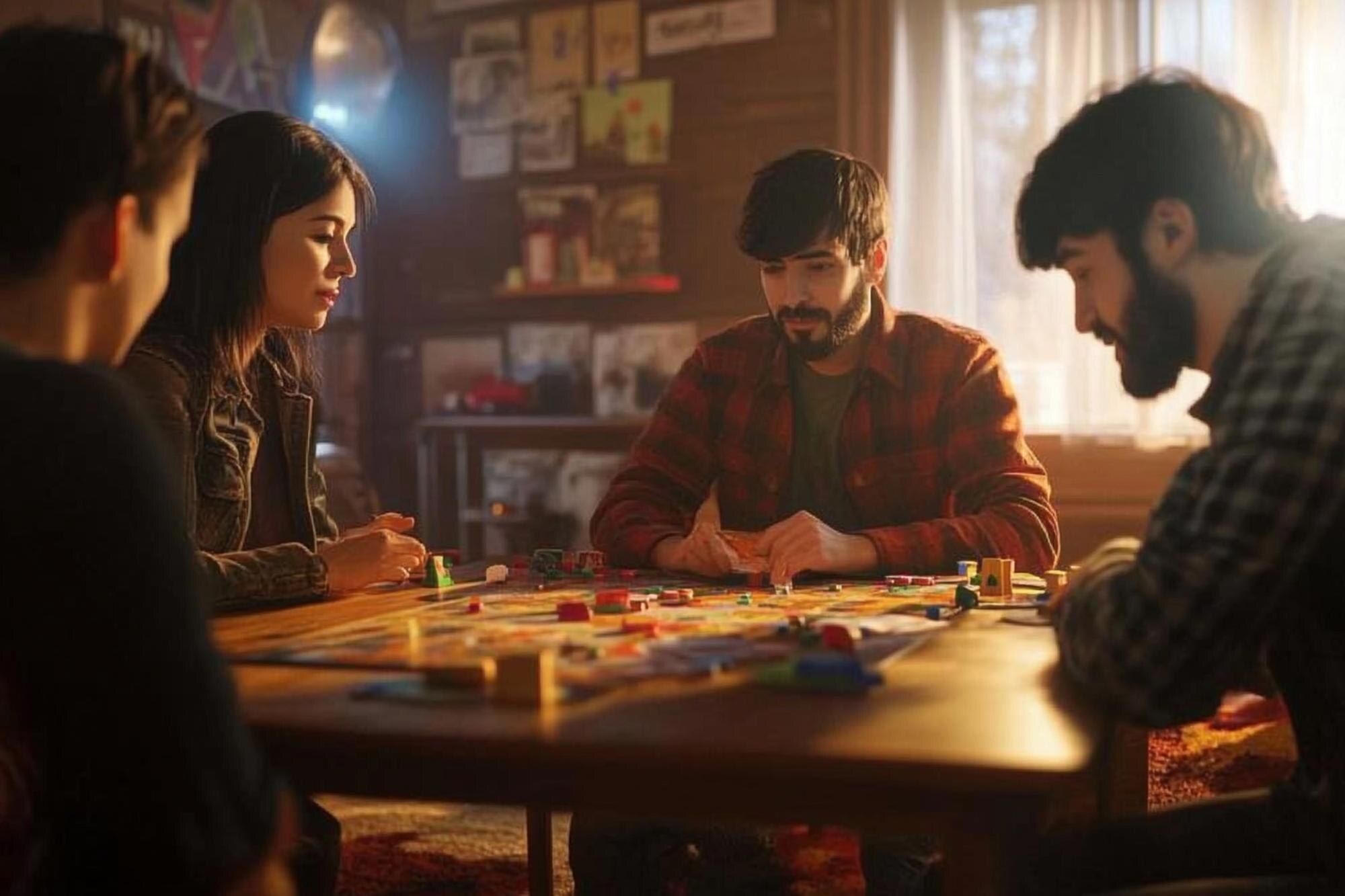 Orang-orang bermain board game di turnamen